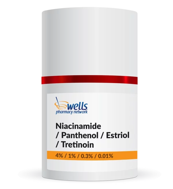 Niacinamide panthenol estriol tretinoin
