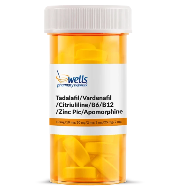 Tadalafil / Vardenafil / Citriuliline / B6 / B12 / Zinc Picolinate / Apomorphine (EDPro PRN)